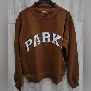 PARK Brown Collegiate Logo Sweatshirt | Unisex | Brand New